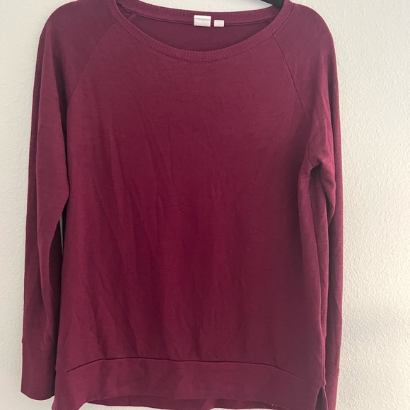 GAP Oversized Burgundy Crew Neck Oversized Sweater Size XS - Picture 3 of 6